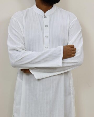 টেক্সচার কটন পাঞ্জাবি/White