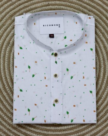 প্রিমিয়াম সবুজ পাতা প্রিন্ট পাঞ্জাবী