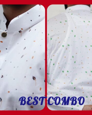 ব্রাউন ঝড়া পাতা প্রিন্ট পাঞ্জাবি (Copy)