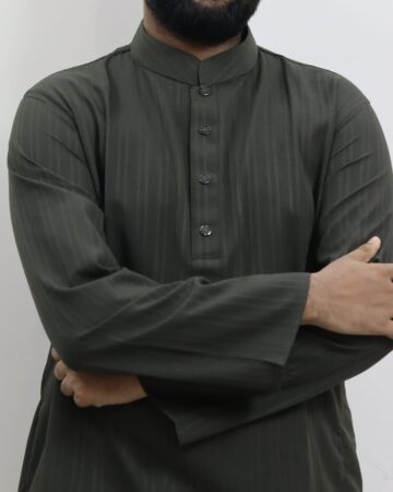 টেক্সচার কটন পাঞ্জাবি/Olive